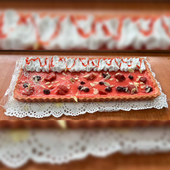 Pastelón de fresa